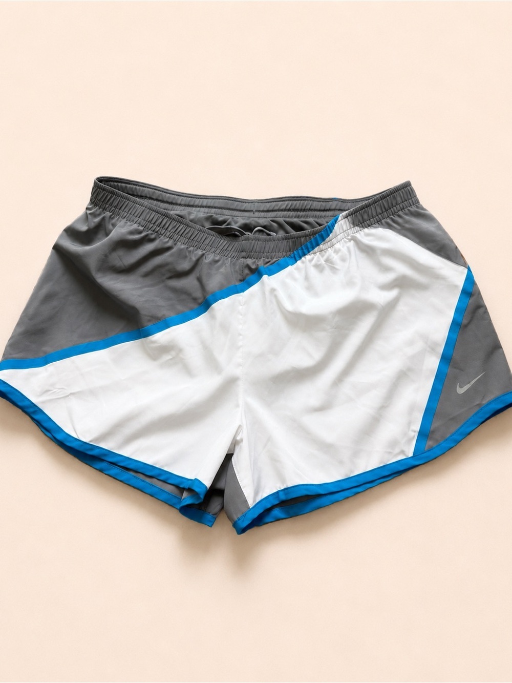Nike Gray, White & Blue Athletic Shorts